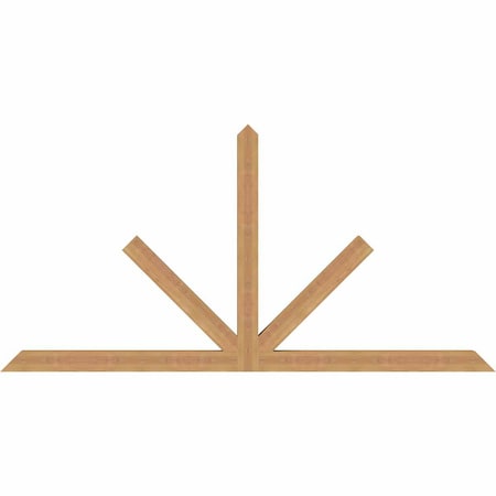 Ekena Millwork Saratoga Timber Gable Bracket, Western Red Cedar, 84"W x 42"H x 3 1/2"D x 3 1/2"F, 12/12 Pitch GBW084X42X0404SAR00SWR